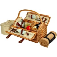 Picnic at Ascot Sussex Picnic Basket with Blanket for Two PVQ1295